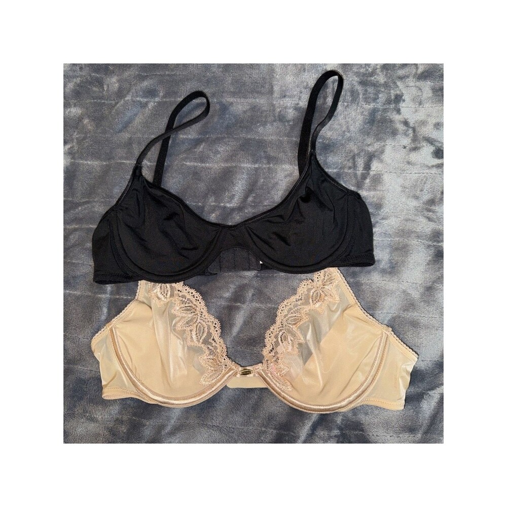 Lot Of 2 Victoria's Secret Very Sexy Push Up Lace Bra  And Sheer Push Up Bra 34B